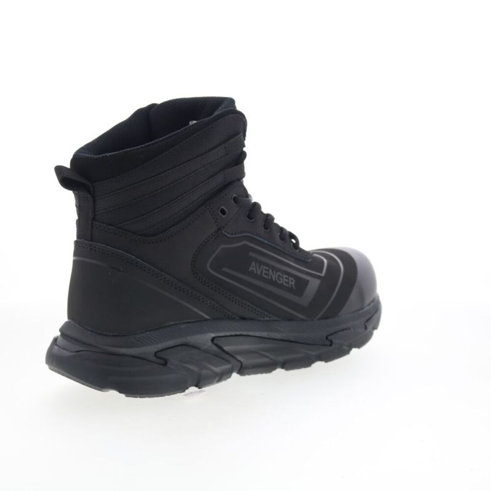 Avenger Mens K4 Mid Alloy Toe Electrical Hazard Black Boots (NWT) - Picture 7 of 7
